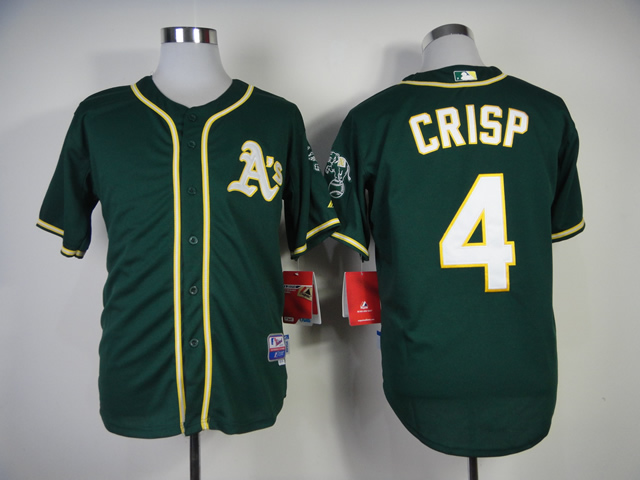 Men Oakland Athletics #4 Crisp Green MLB Jerseys->oakland athletics->MLB Jersey
